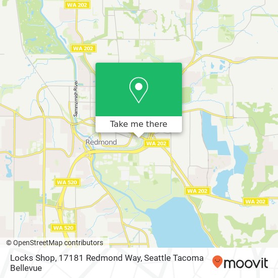 Mapa de Locks Shop, 17181 Redmond Way