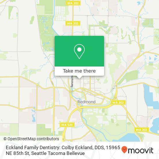 Eckland Family Dentistry: Colby Eckland, DDS, 15965 NE 85th St map