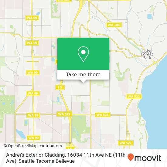 Mapa de Andrei's Exterior Cladding, 16034 11th Ave NE