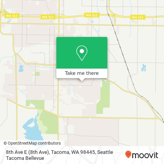 Mapa de 8th Ave E (8th Ave), Tacoma, WA 98445