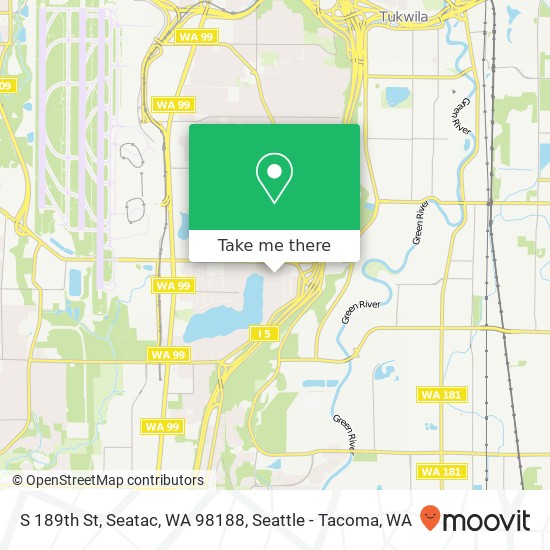 Mapa de S 189th St, Seatac, WA 98188