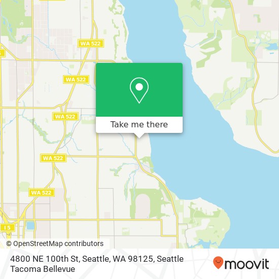 Mapa de 4800 NE 100th St, Seattle, WA 98125