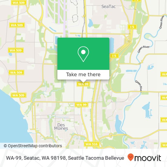 Mapa de WA-99, Seatac, WA 98198
