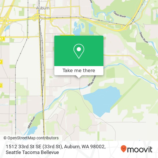 Mapa de 1512 33rd St SE (33rd St), Auburn, WA 98002