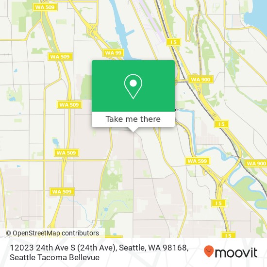 Mapa de 12023 24th Ave S (24th Ave), Seattle, WA 98168