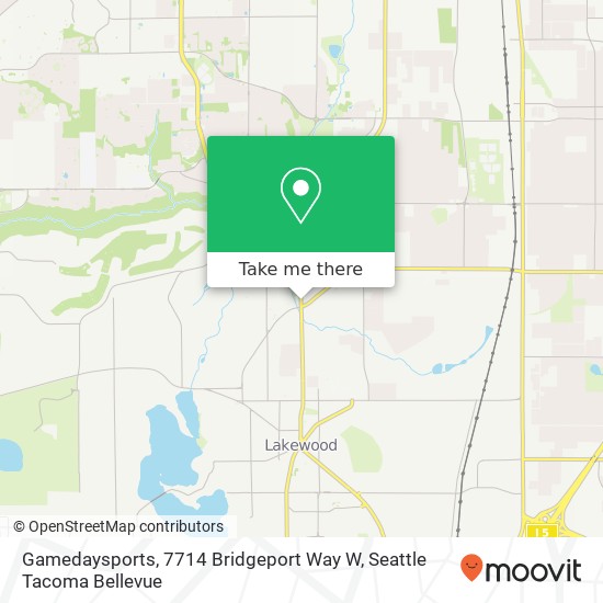 Mapa de Gamedaysports, 7714 Bridgeport Way W