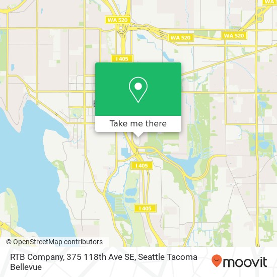 Mapa de RTB Company, 375 118th Ave SE
