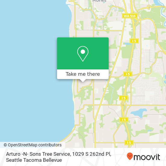 Arturo -N- Sons Tree Service, 1029 S 262nd Pl map