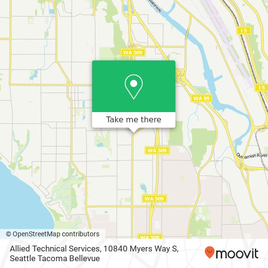 Mapa de Allied Technical Services, 10840 Myers Way S