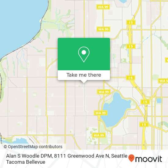 Mapa de Alan S Woodle DPM, 8111 Greenwood Ave N