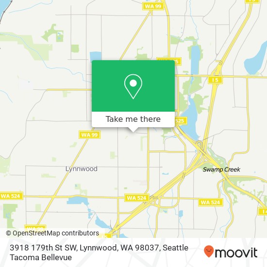 Mapa de 3918 179th St SW, Lynnwood, WA 98037