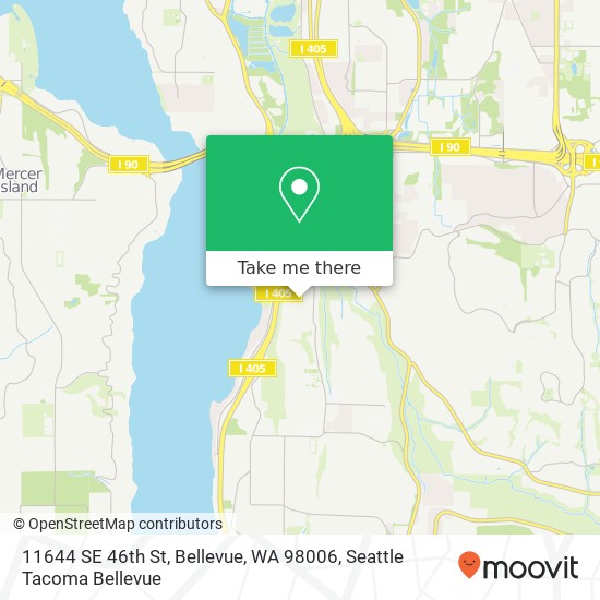 Mapa de 11644 SE 46th St, Bellevue, WA 98006