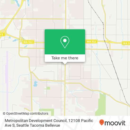 Mapa de Metropolitan Development Council, 12108 Pacific Ave S