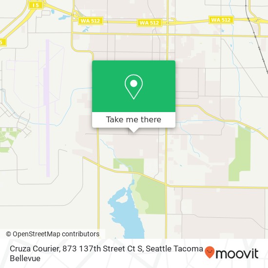 Mapa de Cruza Courier, 873 137th Street Ct S