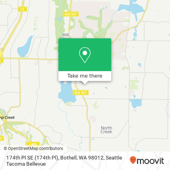 Mapa de 174th Pl SE (174th Pl), Bothell, WA 98012