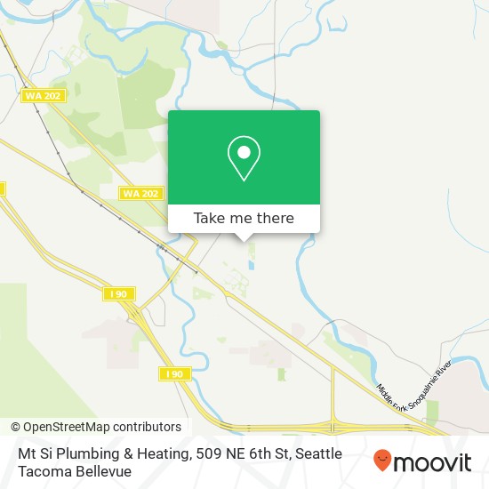 Mapa de Mt Si Plumbing & Heating, 509 NE 6th St