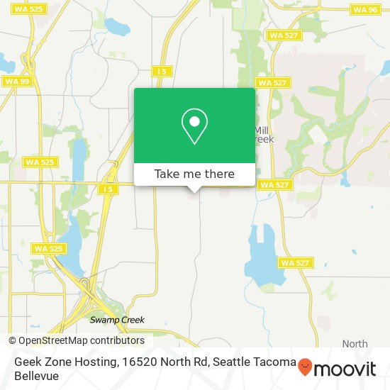 Mapa de Geek Zone Hosting, 16520 North Rd