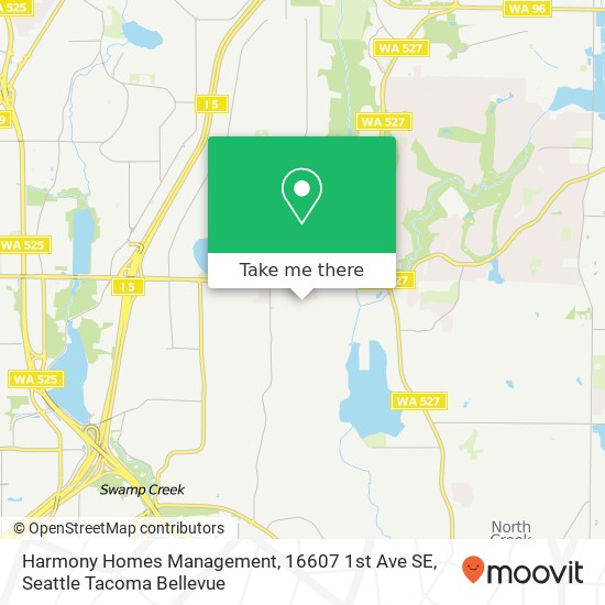 Mapa de Harmony Homes Management, 16607 1st Ave SE