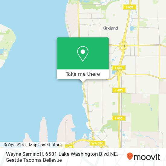 Mapa de Wayne Seminoff, 6501 Lake Washington Blvd NE