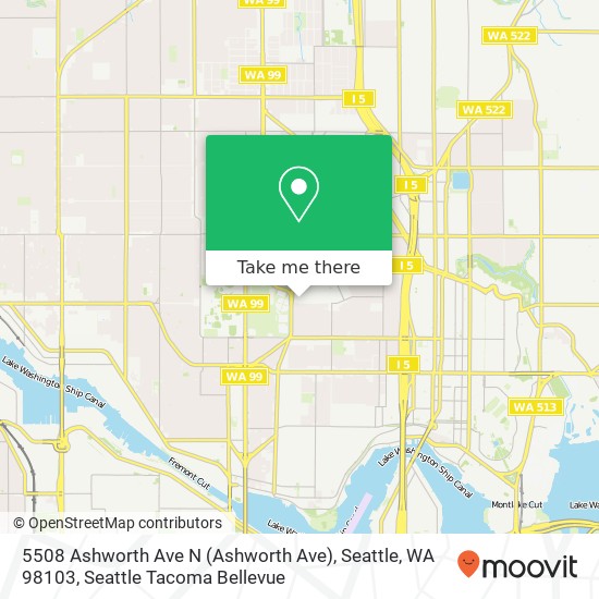 Mapa de 5508 Ashworth Ave N (Ashworth Ave), Seattle, WA 98103