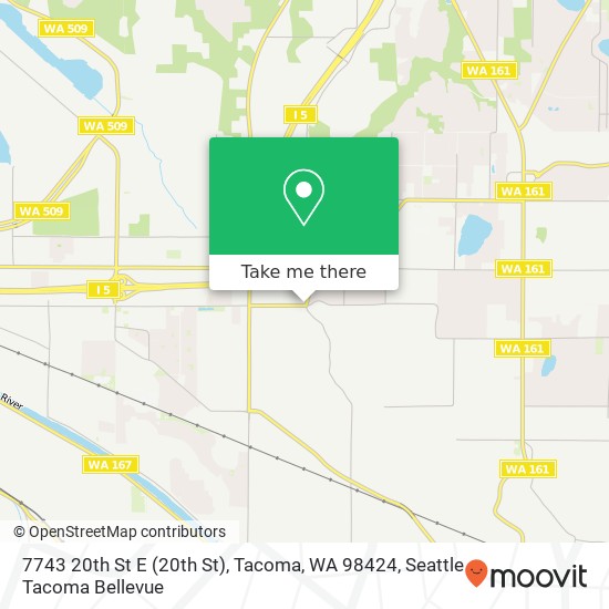 Mapa de 7743 20th St E (20th St), Tacoma, WA 98424