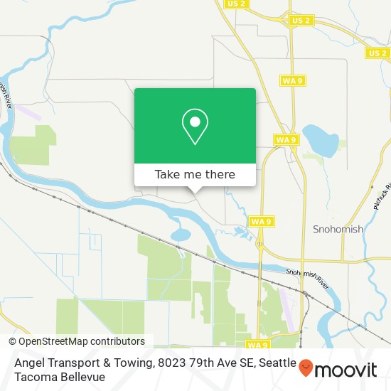 Mapa de Angel Transport & Towing, 8023 79th Ave SE