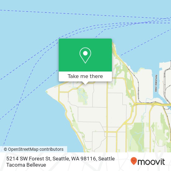 Mapa de 5214 SW Forest St, Seattle, WA 98116