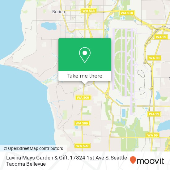 Mapa de Lavina Mays Garden & Gift, 17824 1st Ave S