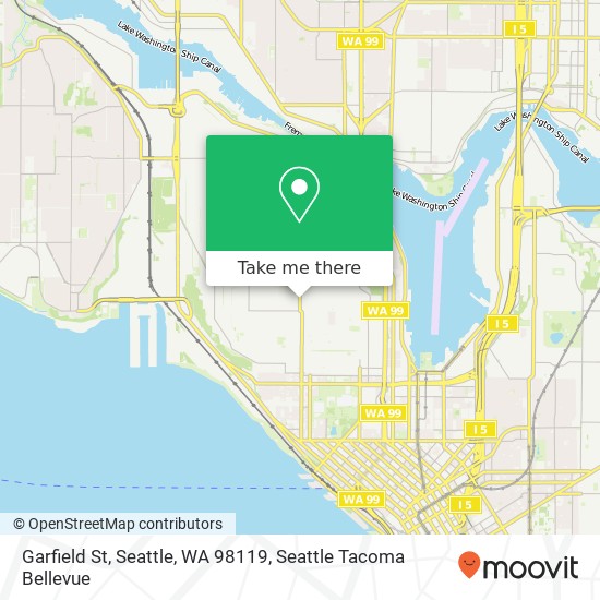 Mapa de Garfield St, Seattle, WA 98119