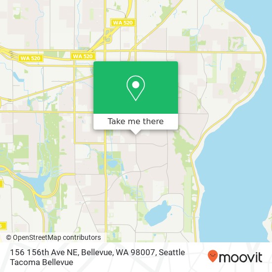 Mapa de 156 156th Ave NE, Bellevue, WA 98007