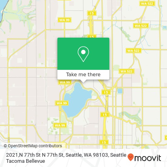 Mapa de 2021,N 77th St N 77th St, Seattle, WA 98103