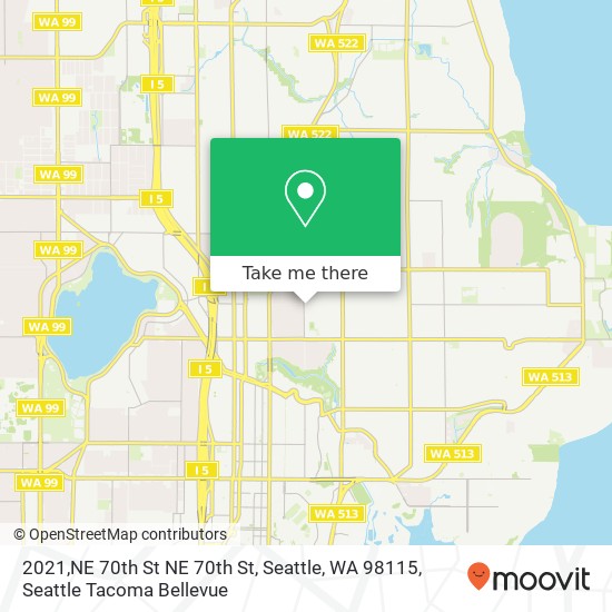 Mapa de 2021,NE 70th St NE 70th St, Seattle, WA 98115