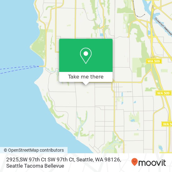 Mapa de 2925,SW 97th Ct SW 97th Ct, Seattle, WA 98126