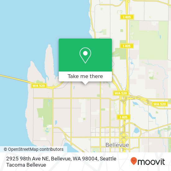 2925 98th Ave NE, Bellevue, WA 98004 map