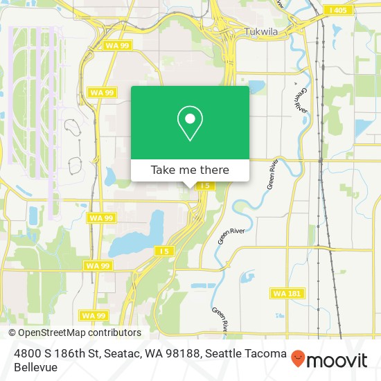 Mapa de 4800 S 186th St, Seatac, WA 98188