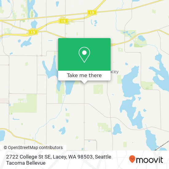 Mapa de 2722 College St SE, Lacey, WA 98503