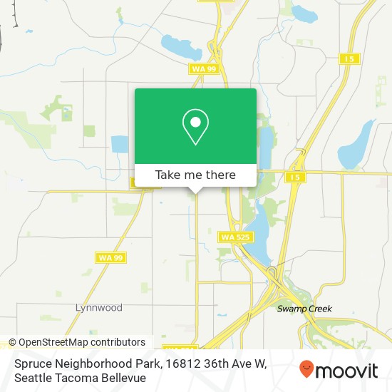 Spruce Neighborhood Park, 16812 36th Ave W map