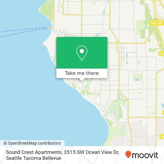 Mapa de Sound Crest Apartments, 3515 SW Ocean View Dr