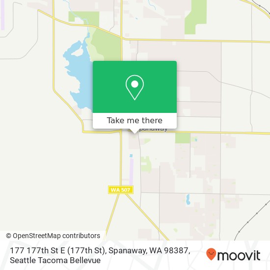 Mapa de 177 177th St E (177th St), Spanaway, WA 98387