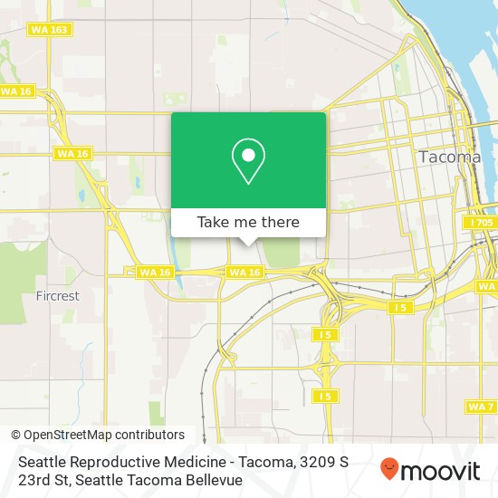 Mapa de Seattle Reproductive Medicine - Tacoma, 3209 S 23rd St