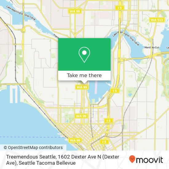 Treemendous Seattle, 1602 Dexter Ave N map