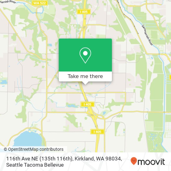 Mapa de 116th Ave NE (135th 116th), Kirkland, WA 98034