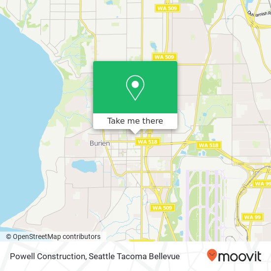 Powell Construction map
