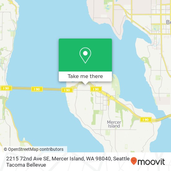 Mapa de 2215 72nd Ave SE, Mercer Island, WA 98040