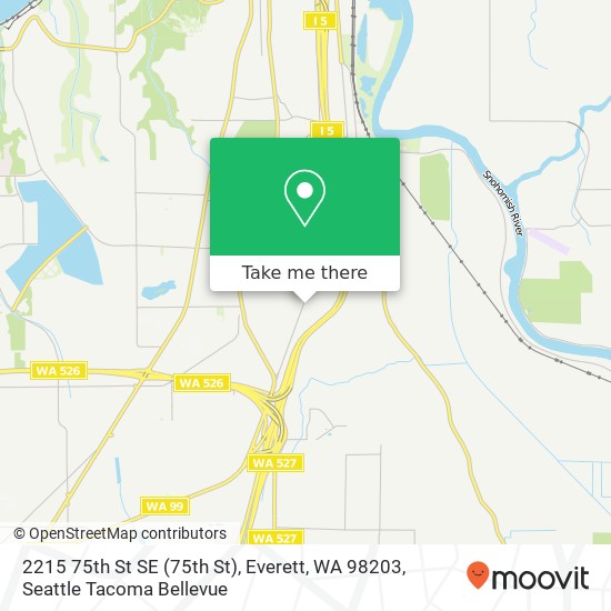 Mapa de 2215 75th St SE (75th St), Everett, WA 98203