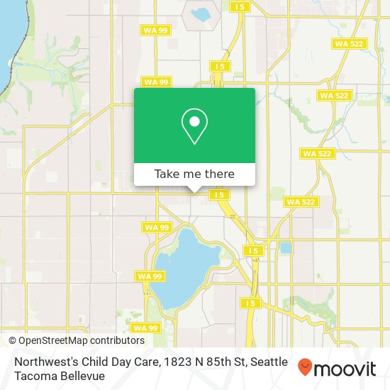 Northwest's Child Day Care, 1823 N 85th St map