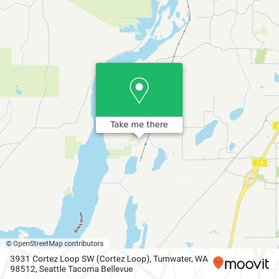 Mapa de 3931 Cortez Loop SW (Cortez Loop), Tumwater, WA 98512