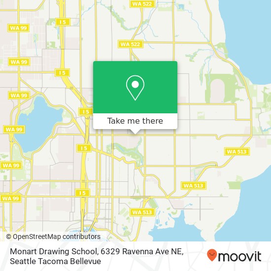 Mapa de Monart Drawing School, 6329 Ravenna Ave NE