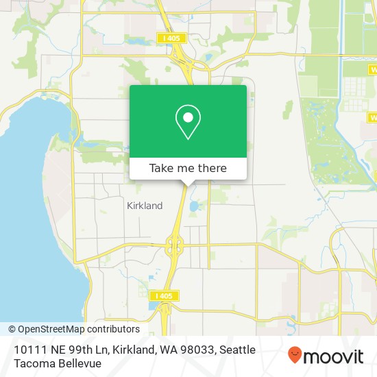 Mapa de 10111 NE 99th Ln, Kirkland, WA 98033