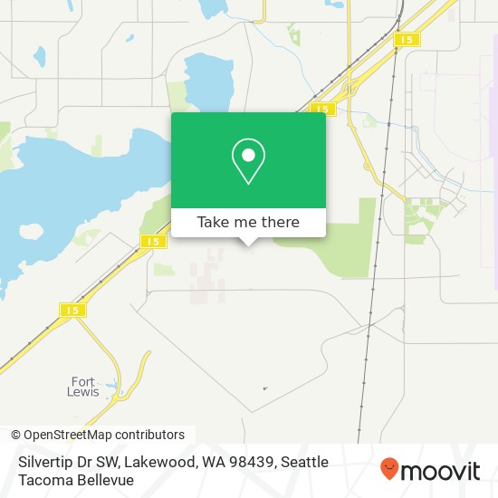 Mapa de Silvertip Dr SW, Lakewood, WA 98439